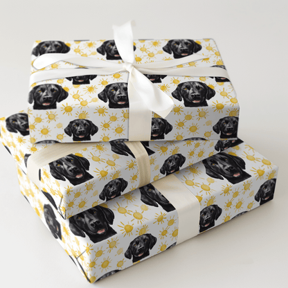 Sunny Day with the Black Lab - Wrapping Paper - Aspen & Arlo