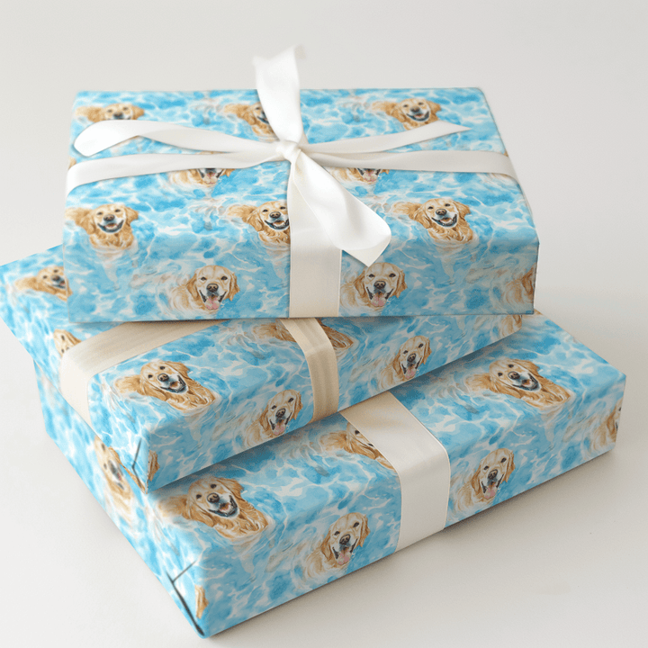 Swimmy Gold - Wrapping Paper - Aspen & Arlo