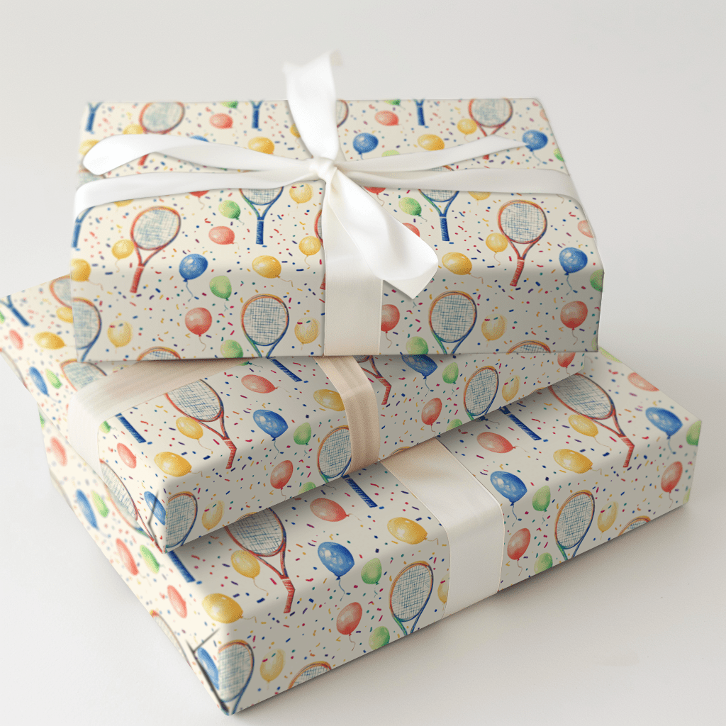 Tennis Party - Wrapping Paper - Aspen & Arlo