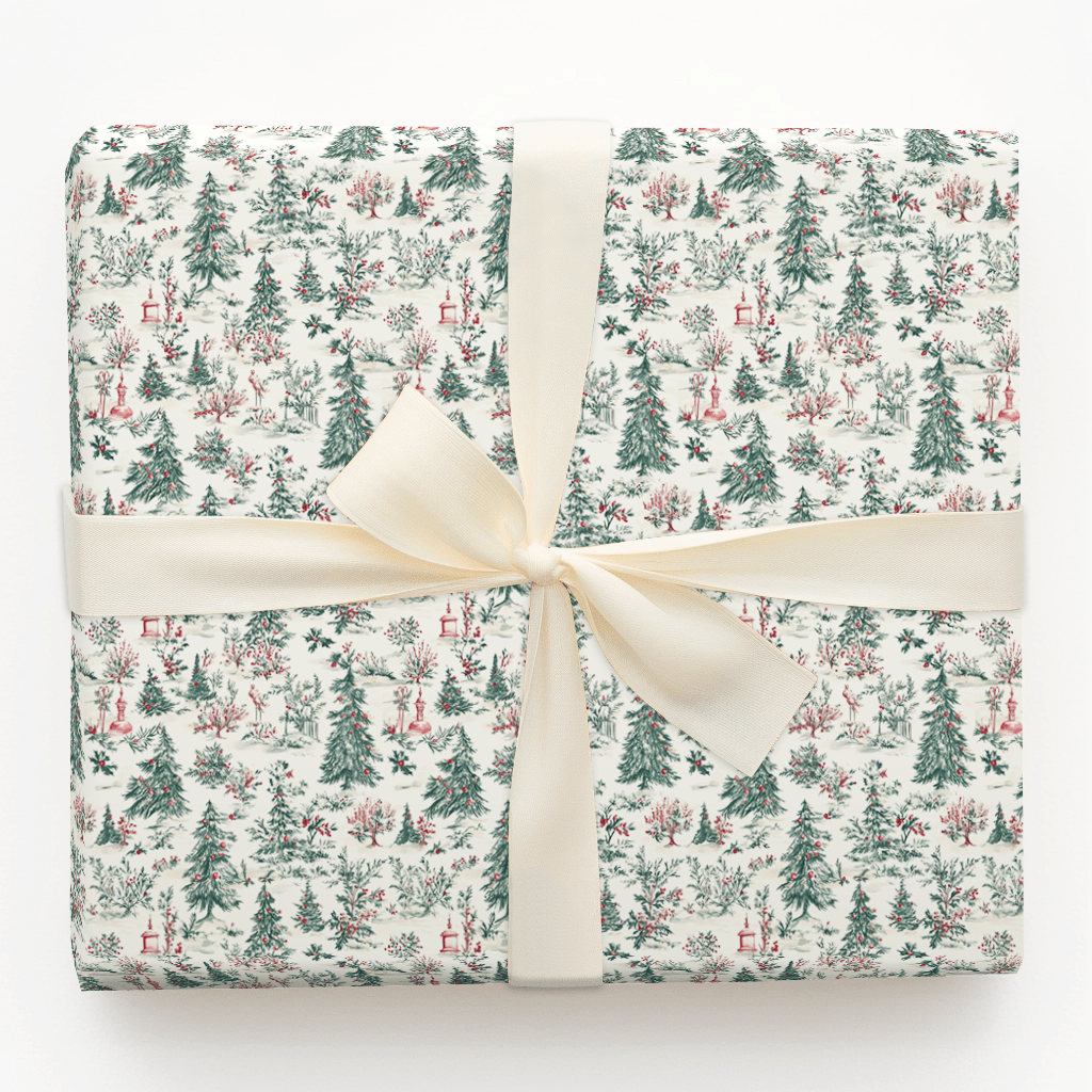 Traditions Wrapping Paper: Christmas Toile Gift Wrap – Aspen & Arlo