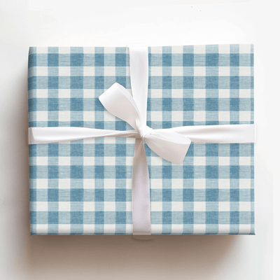 Vintage Check of Blue - Wrapping Paper - Aspen & Arlo