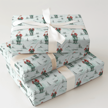Wading Claus - Wrapping Paper - Aspen & Arlo