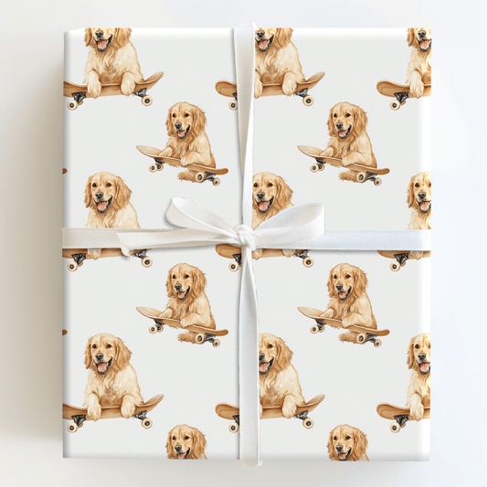 Wagging My Wheels Off - Wrapping Paper - Aspen &amp; Arlo