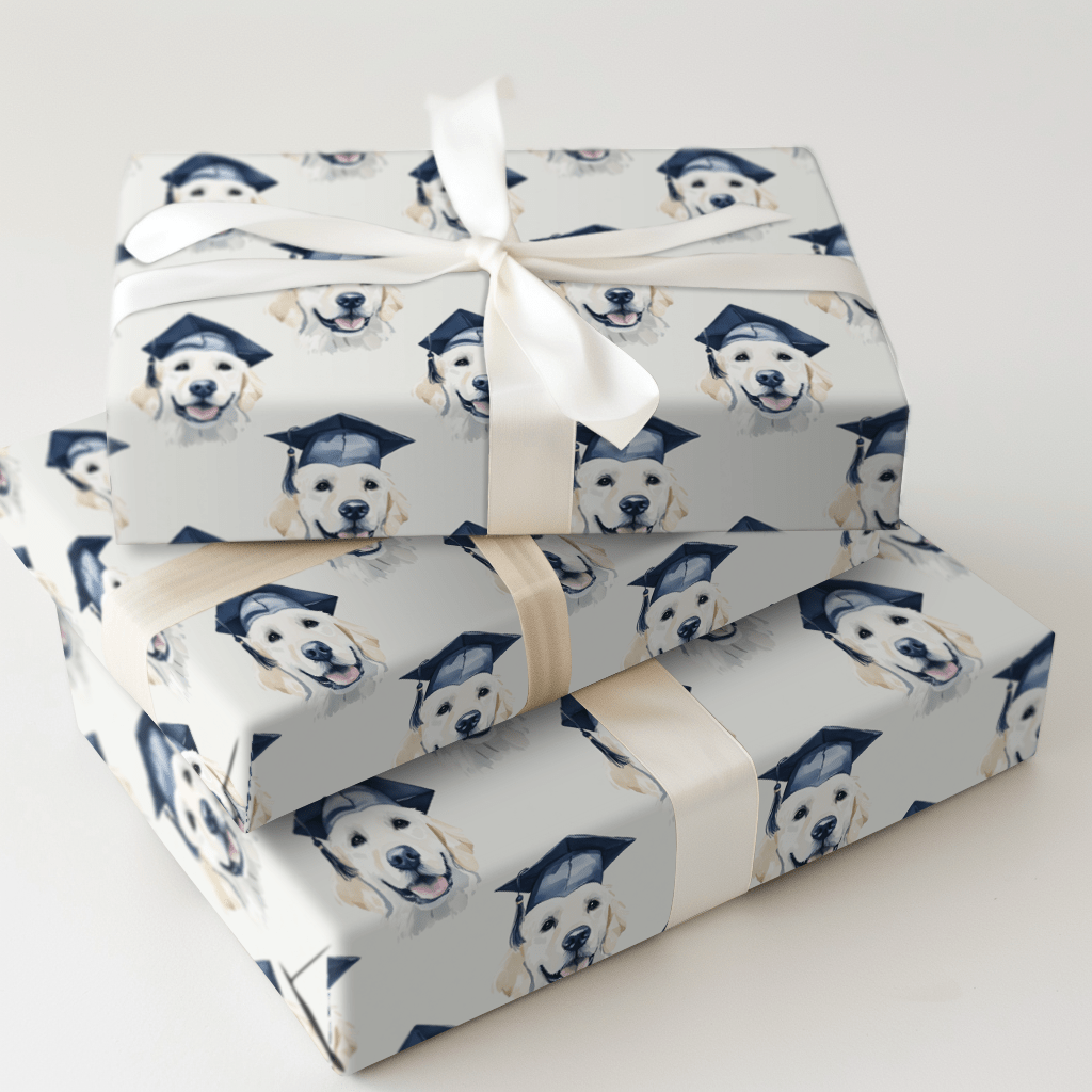 White Golden Graduate - Wrapping Paper - Aspen & Arlo