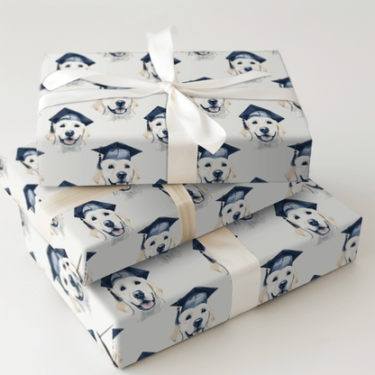 White Golden Graduate - Wrapping Paper - Aspen & Arlo