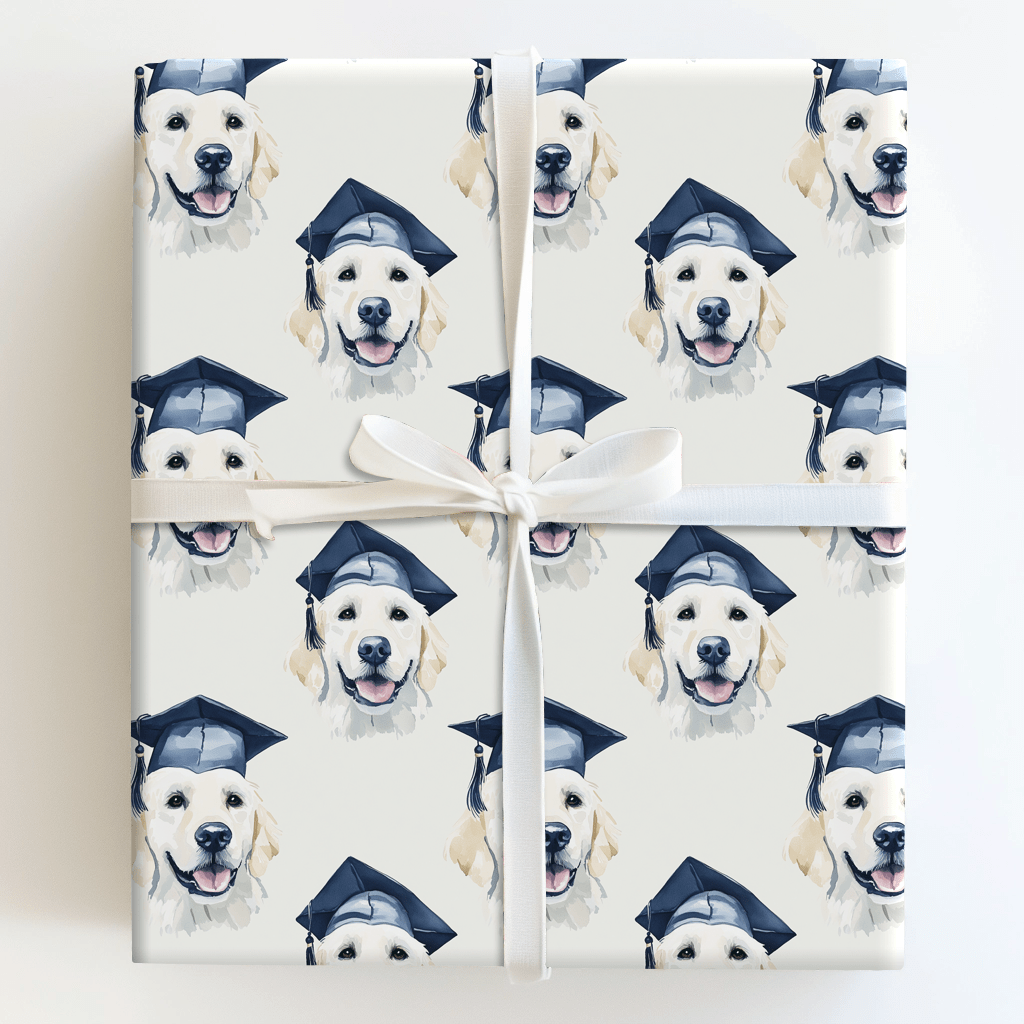 White Golden Graduate - Wrapping Paper - Aspen & Arlo