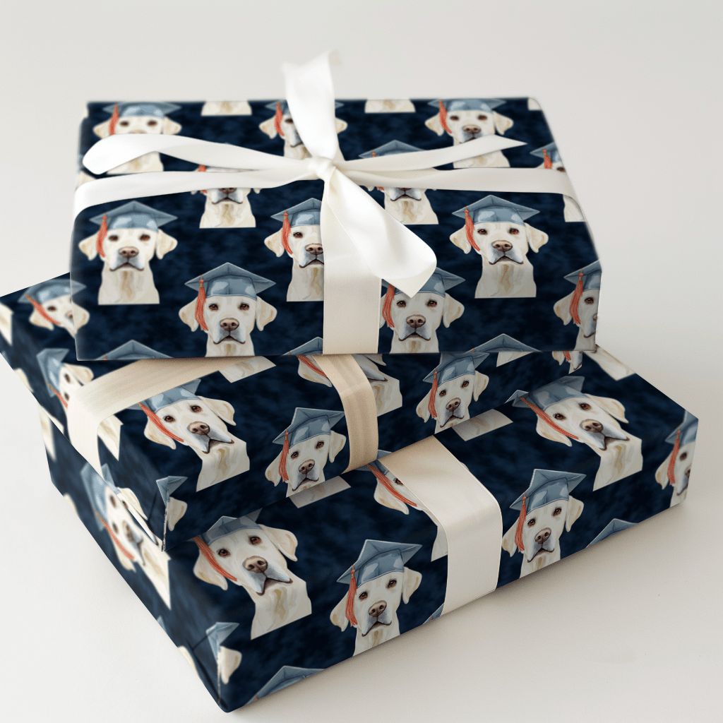 White Lab Graduate - Wrapping Paper - Aspen & Arlo