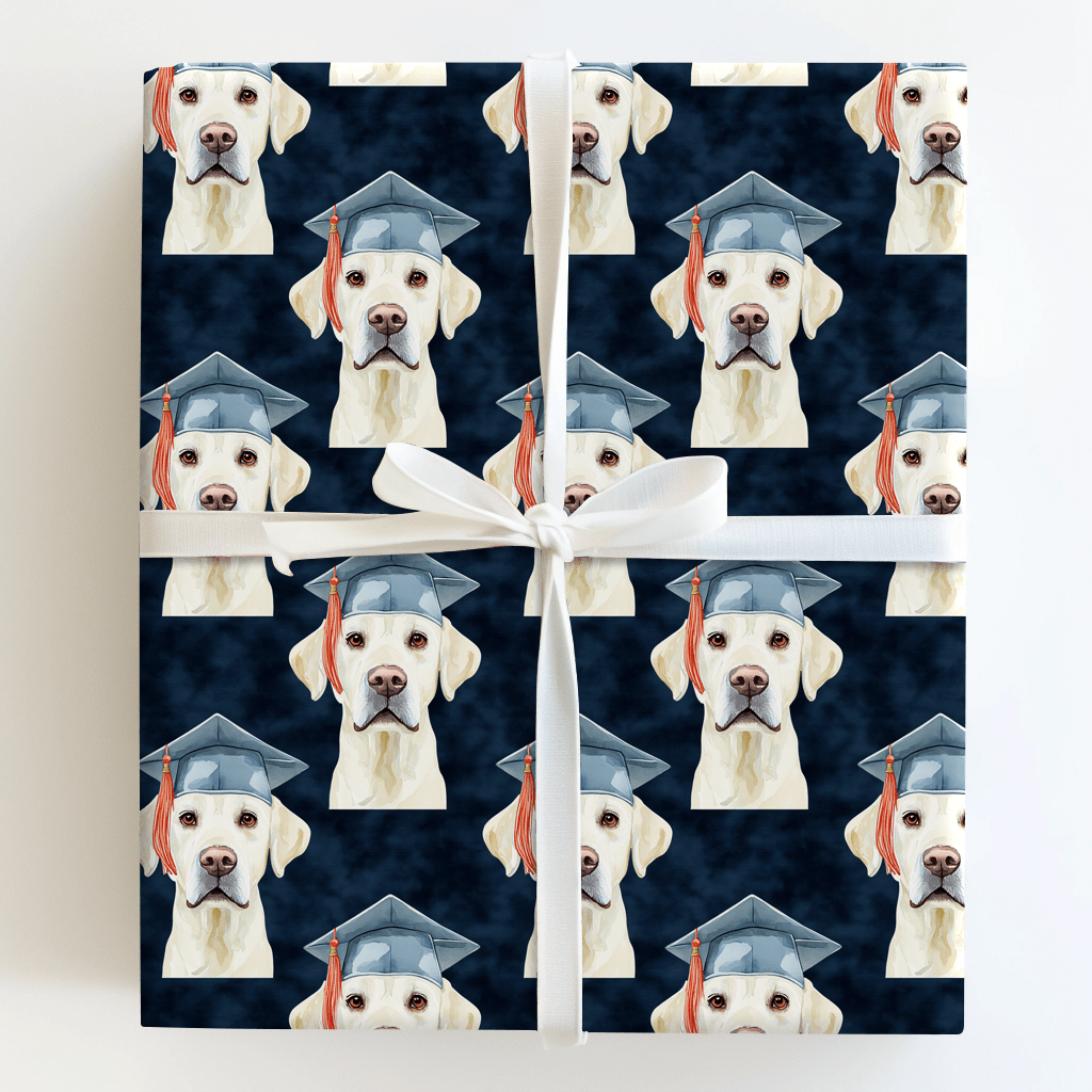 White Lab Graduate - Wrapping Paper - Aspen & Arlo