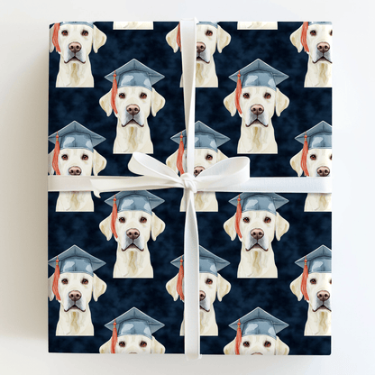White Lab Graduate - Wrapping Paper - Aspen & Arlo