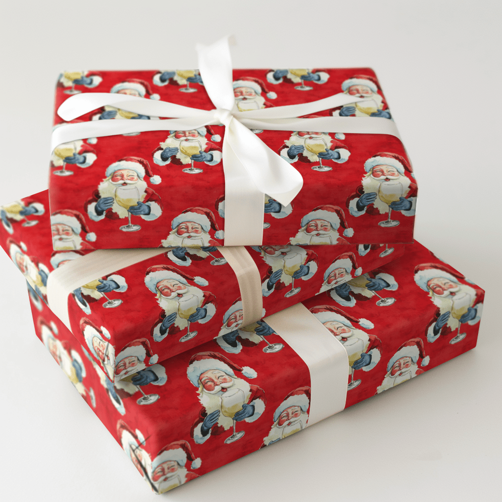 White Wine Holiday - Wrapping Paper - Aspen & Arlo