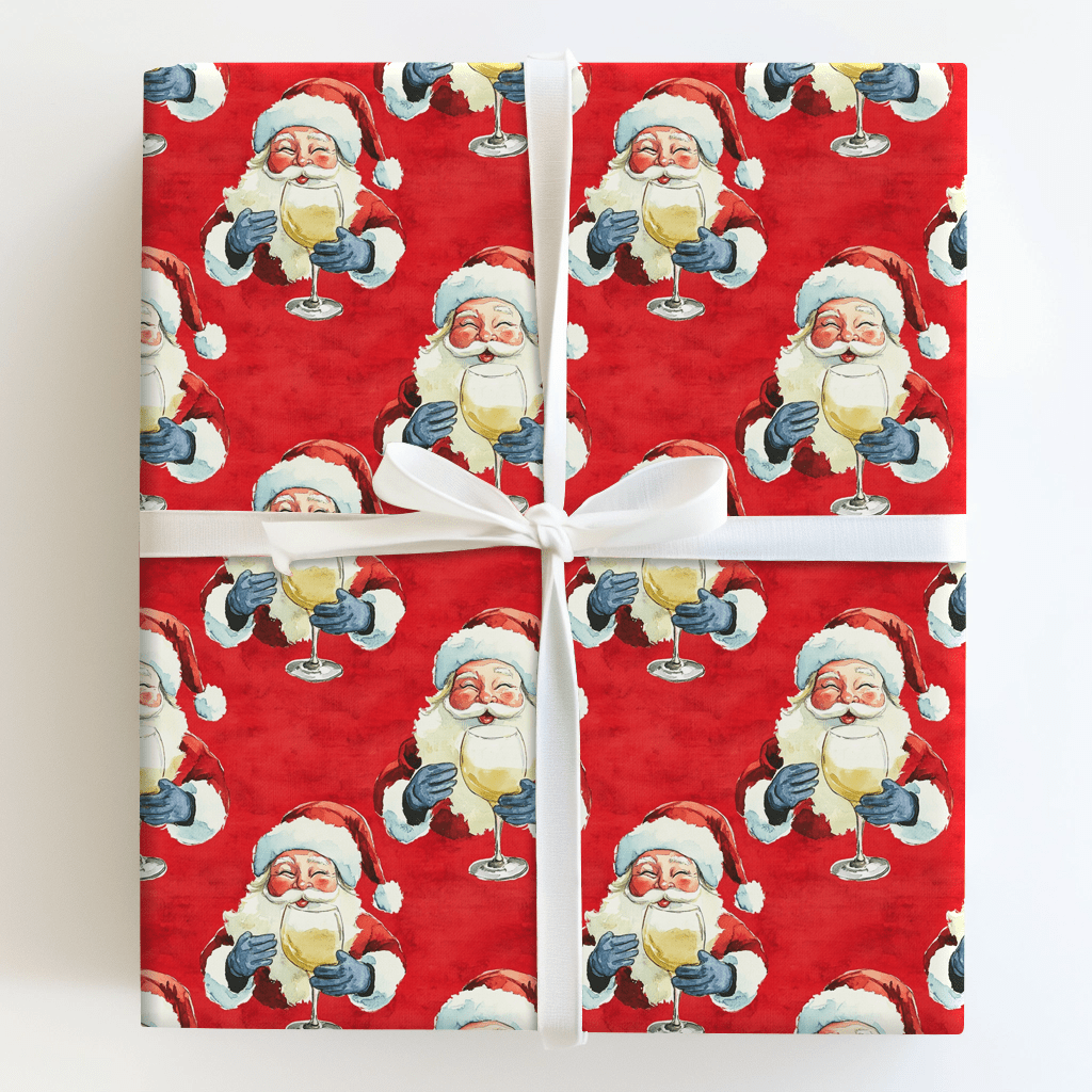 White Wine Holiday - Wrapping Paper - Aspen & Arlo