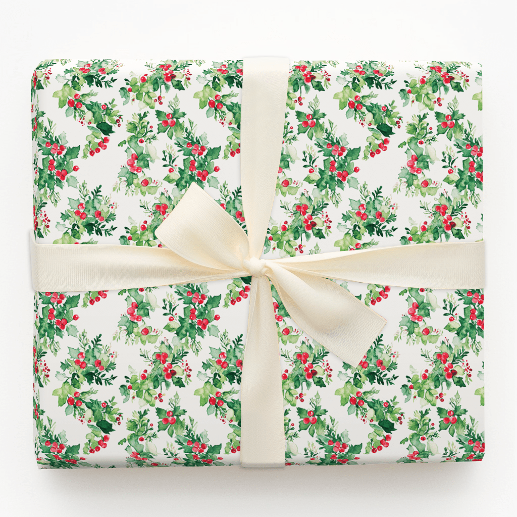 Wrapped In Holly - Wrapping Paper - Aspen & Arlo