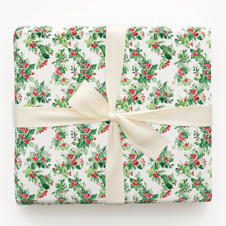 Wrapped In Holly - Wrapping Paper - Aspen & Arlo