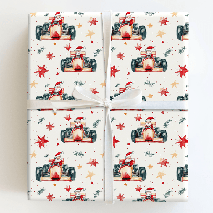 On Your Mark Santa - Wrapping Paper - Aspen & Arlo