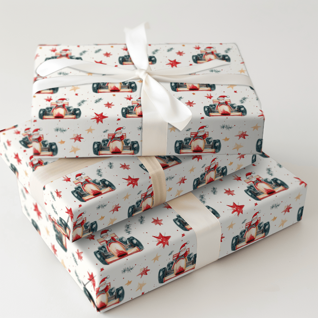 On Your Mark Santa - Wrapping Paper - Aspen & Arlo