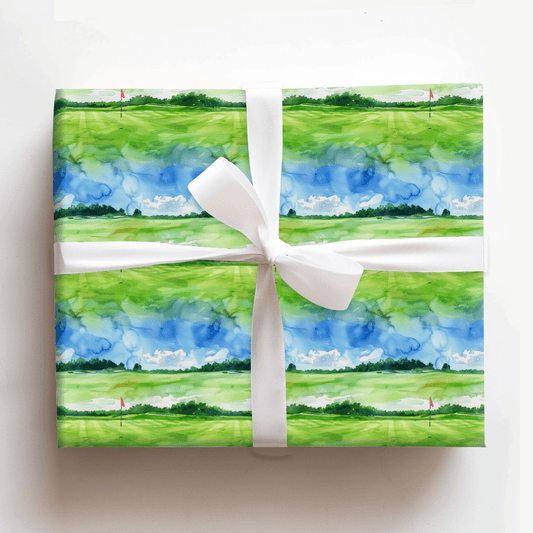 Golf at Sunset - Wrapping Paper - Aspen & Arlo