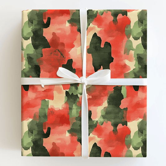 Holly Jolly Camo - Wrapping Paper - Aspen & Arlo