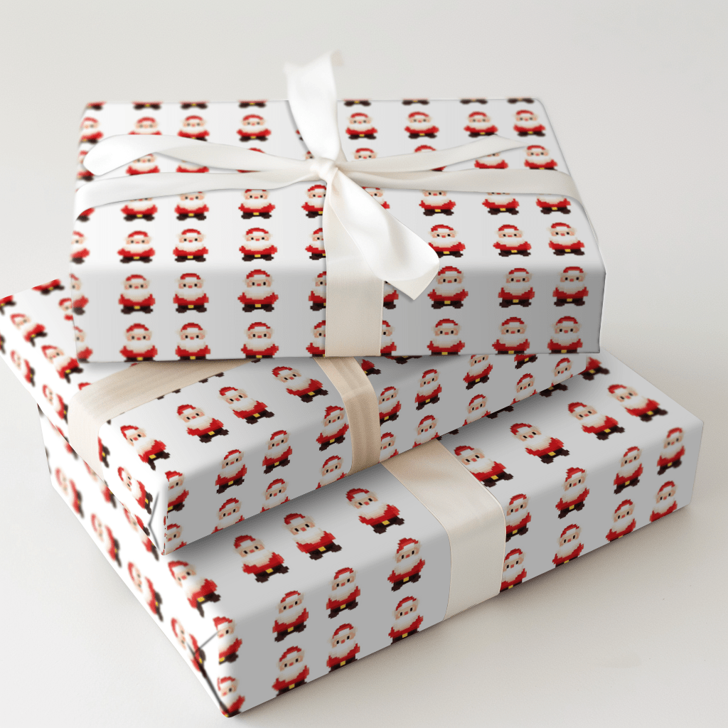 8Bite Santa - Wrapping Paper - Aspen & Arlo