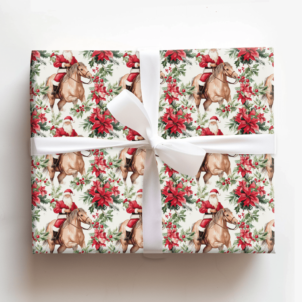 The Lone Poinsetta - Wrapping Paper - Aspen & Arlo