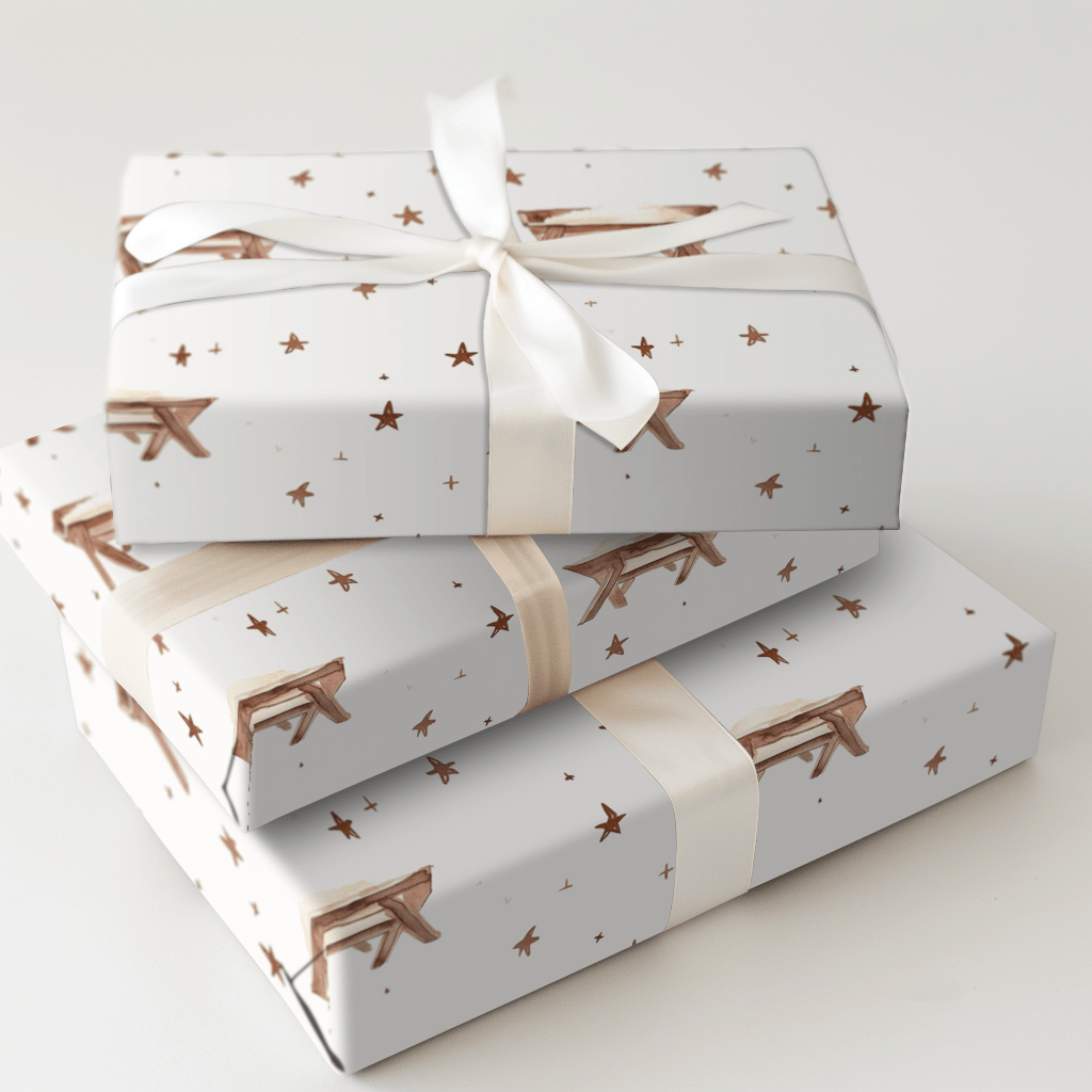 Away in the Manger - Wrapping Paper - Aspen & Arlo