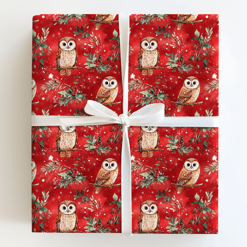 Jingle Hoots - Wrapping Paper - Aspen & Arlo