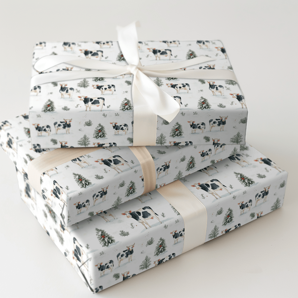 Cows in the Cold - Wrapping Paper - Aspen & Arlo