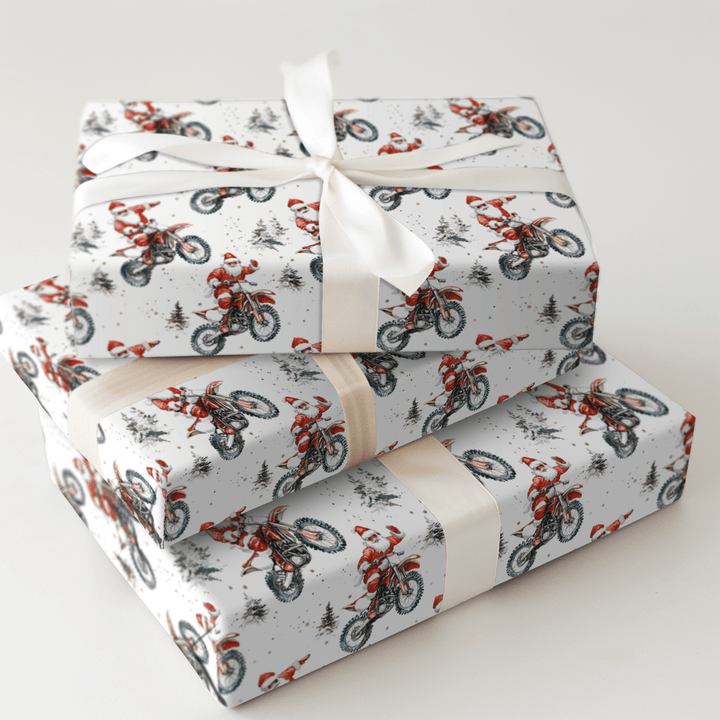 Merry Motocross - Wrapping Paper - Aspen & Arlo