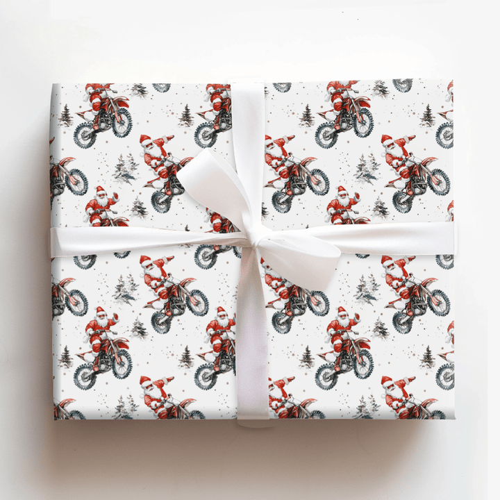 Merry Motocross - Wrapping Paper - Aspen & Arlo