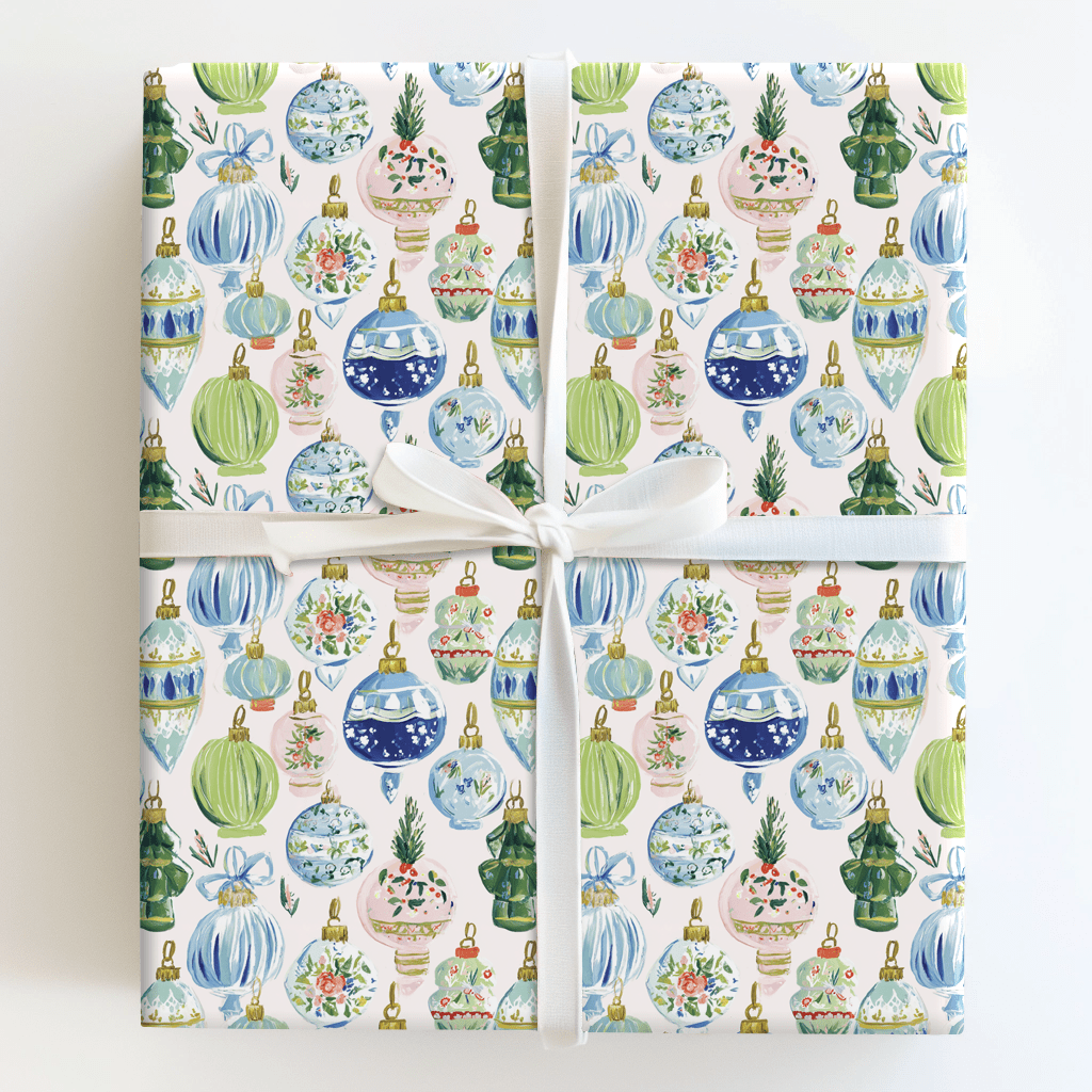 Blue and Green Christmas Scheme - Wrapping Paper - Aspen & Arlo