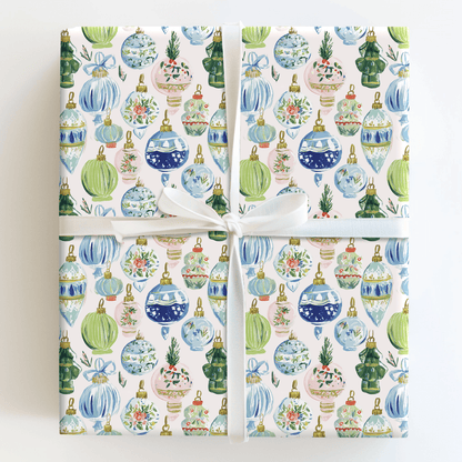 Blue and Green Christmas Scheme - Wrapping Paper - Aspen & Arlo