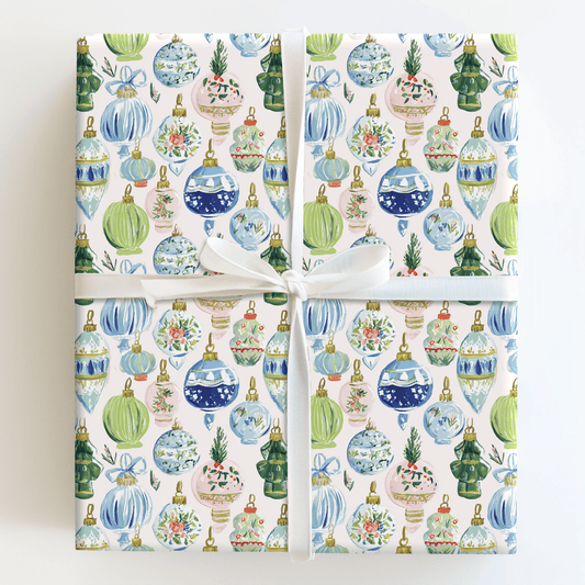 Blue and Green Christmas Scheme - Wrapping Paper - Aspen & Arlo