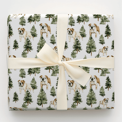 Snow Day for the Bulldogs - Wrapping Paper - Aspen & Arlo