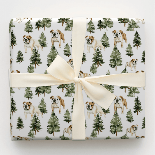 Snow Day for the Bulldogs - Wrapping Paper - Aspen & Arlo