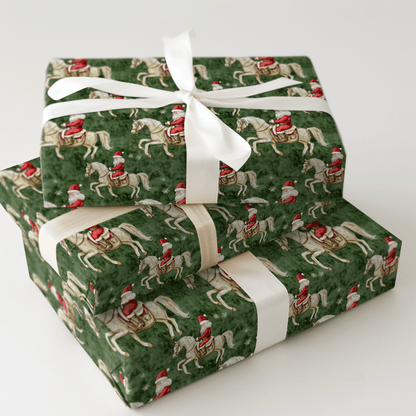 Saddle Up Santa - Wrapping Paper - Aspen & Arlo