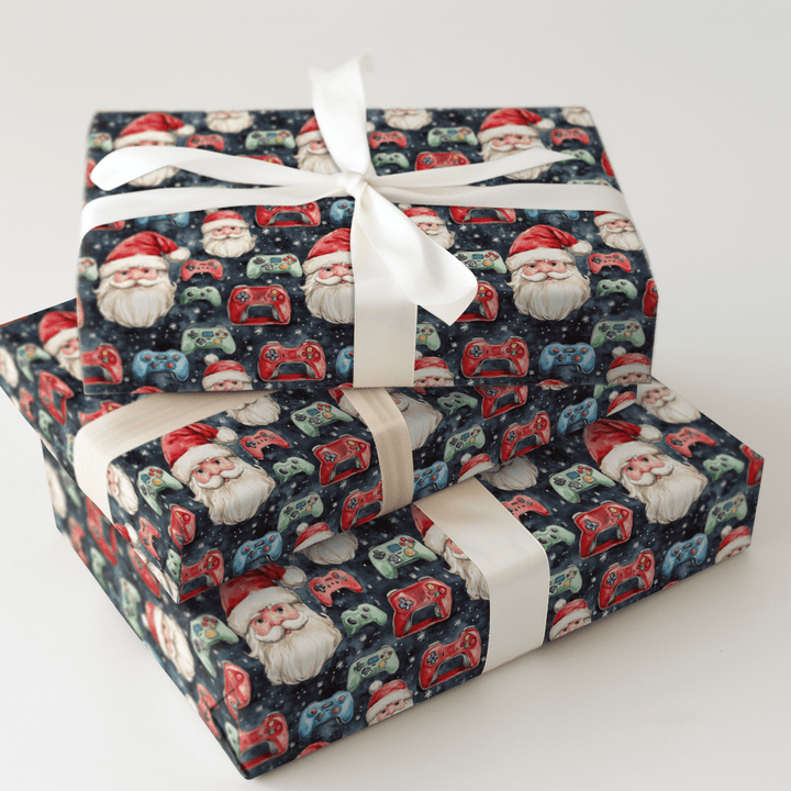 Level Up Santa - Wrapping Paper - Aspen & Arlo