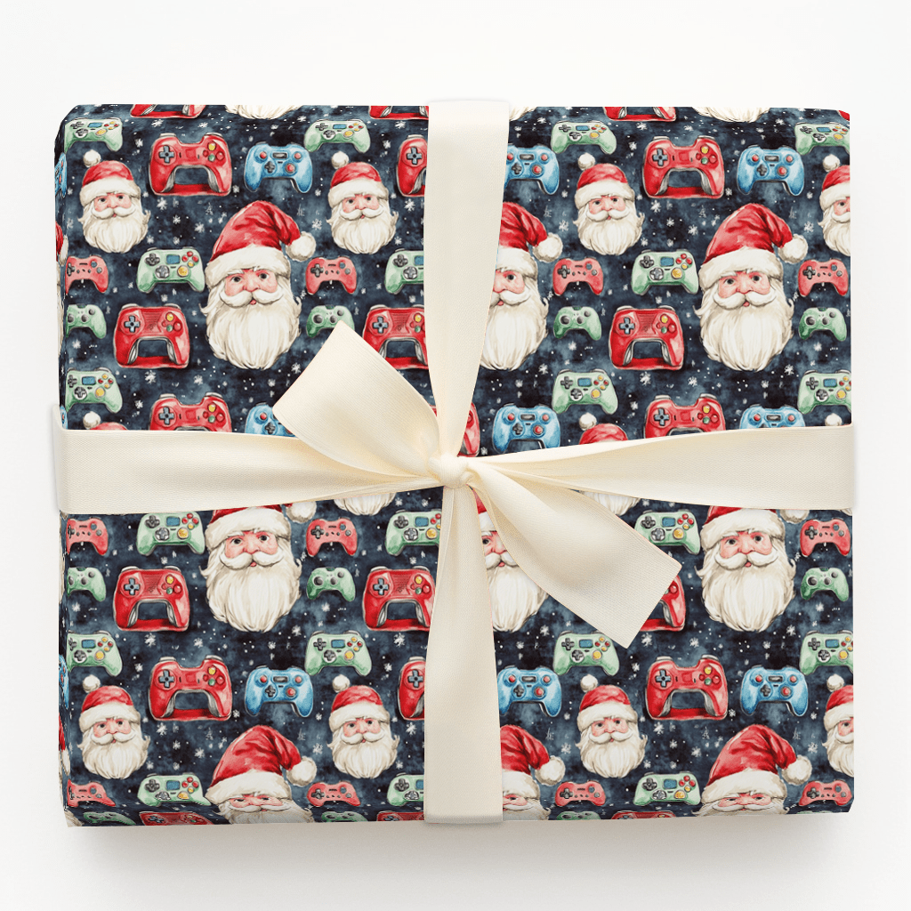 Level Up Santa - Wrapping Paper - Aspen & Arlo