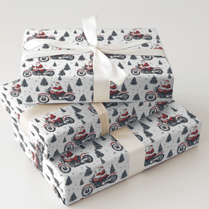 Santa's Hot Rod - Wrapping Paper - Aspen & Arlo