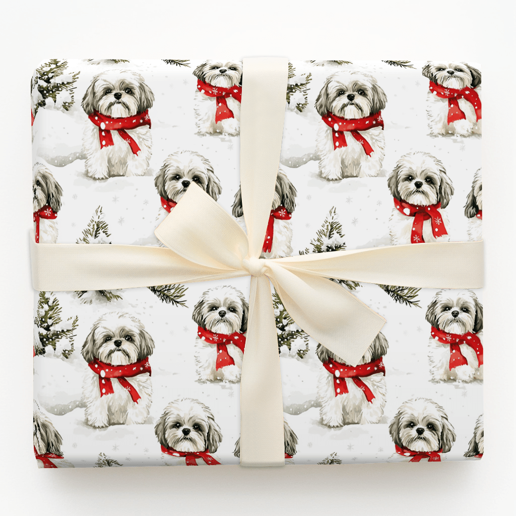Snow Day for Shih Tzus - Wrapping Paper - Aspen & Arlo