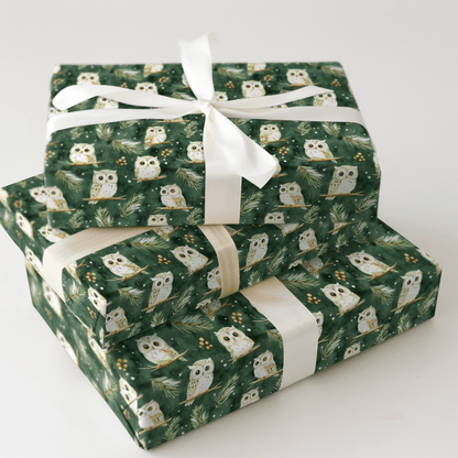 Owl Be Home for Christmas - Wrapping Paper - Aspen & Arlo