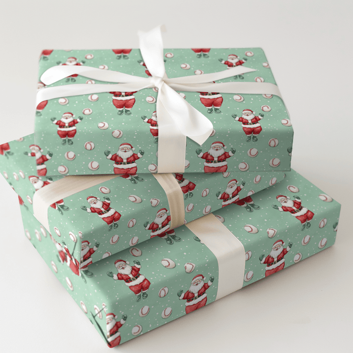 Home Run Claus - Wrapping Paper - Aspen & Arlo