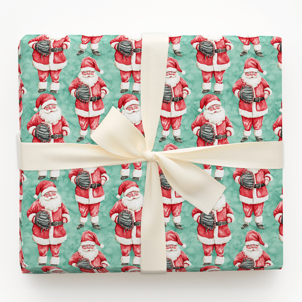 7394 Paper Merry Mound Wrapping Paper: Christmas Baseball Gift Wrap – Aspen & Arlo