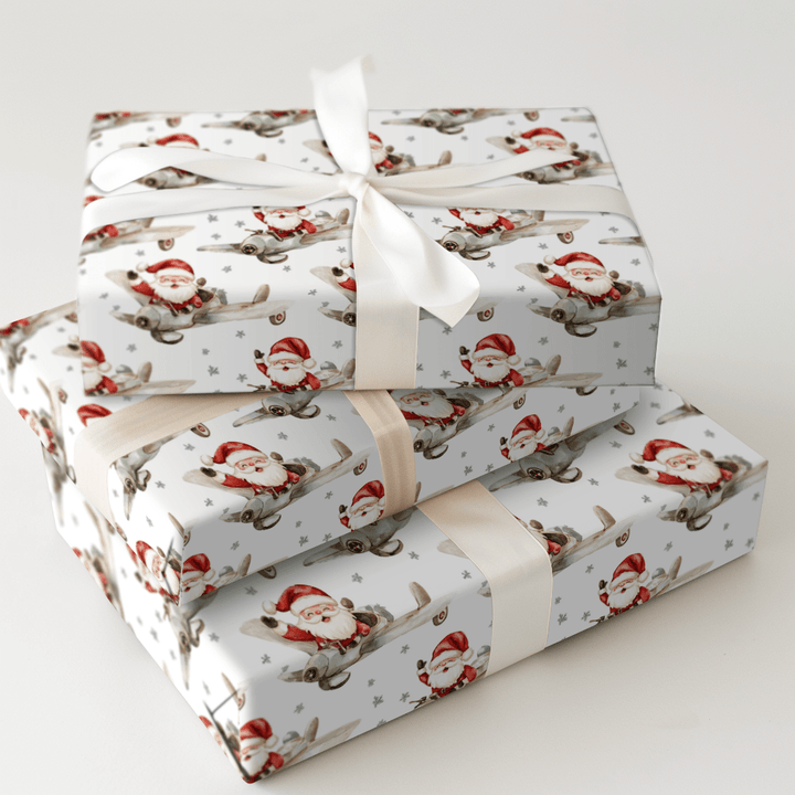 Sky High Claus - Wrapping Paper - Aspen & Arlo