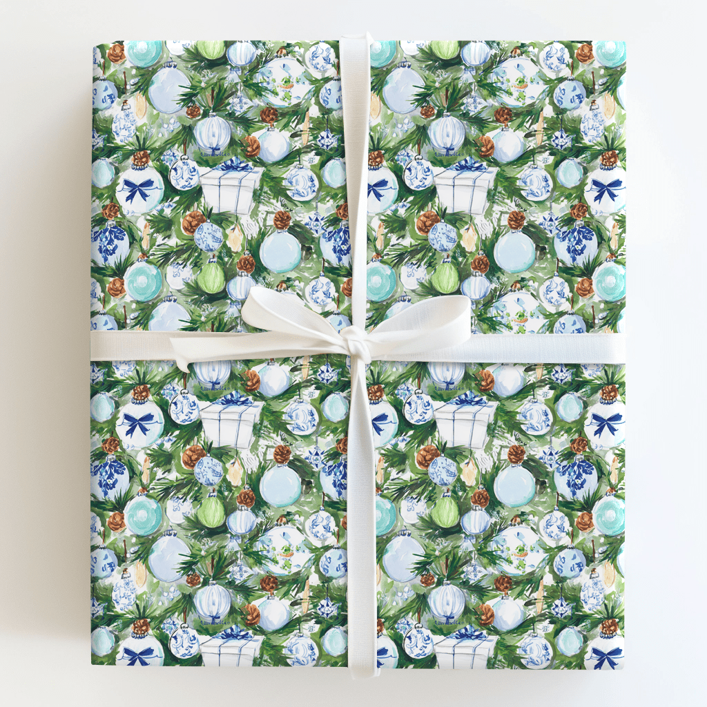 Chinoiserie Ornaments - Wrapping Paper - Aspen & Arlo