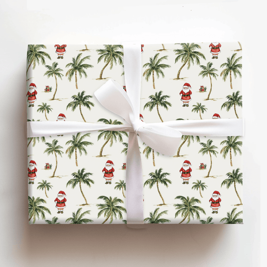 Claus in the Sand - Wrapping Paper - Aspen & Arlo