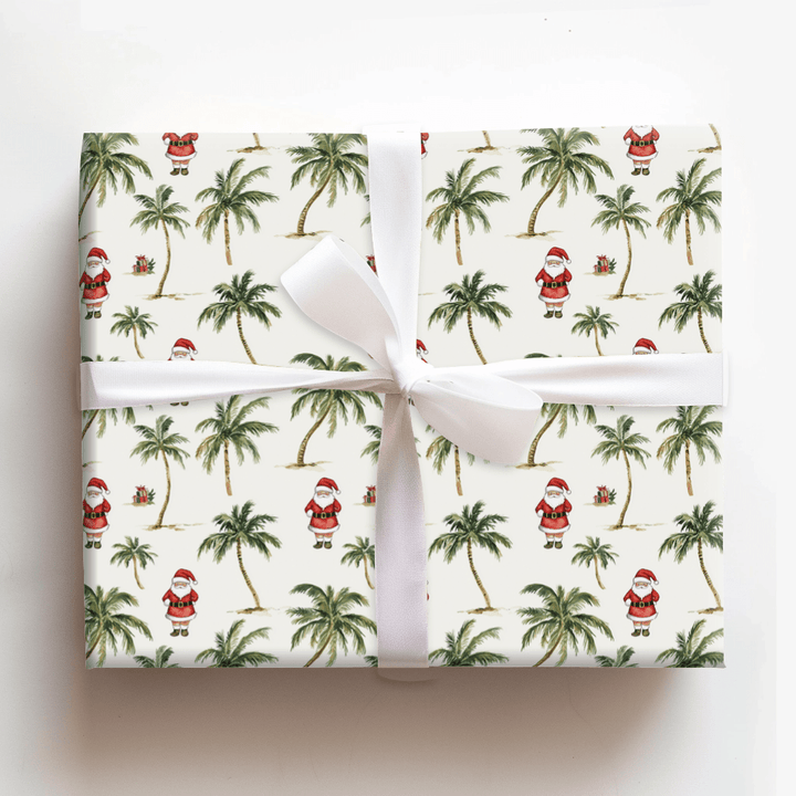 Claus in the Sand - Wrapping Paper - Aspen & Arlo
