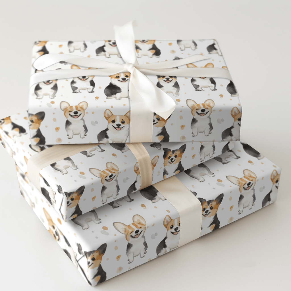 Corgi Love - Wrapping Paper - Aspen & Arlo