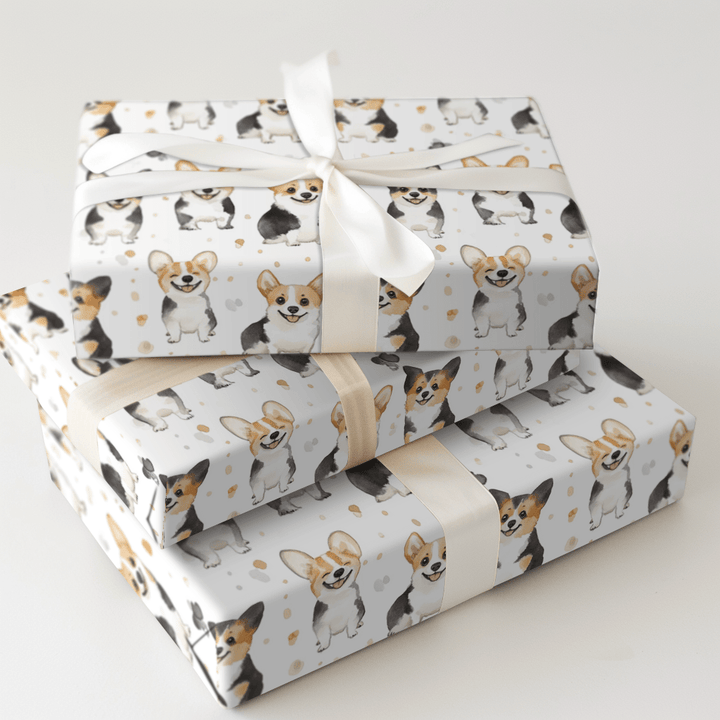 Corgi Love - Wrapping Paper - Aspen & Arlo