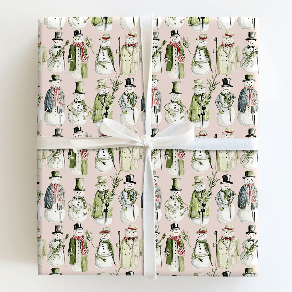 Cotton Candy Snowmen - Wrapping Paper - Aspen & Arlo