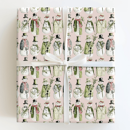 Cotton Candy Snowmen - Wrapping Paper - Aspen & Arlo