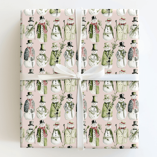 Cotton Candy Snowmen - Wrapping Paper - Aspen & Arlo